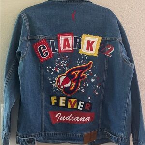 New With Tags! Caitlin Clark Indiana Fever Custom Denim Jacket